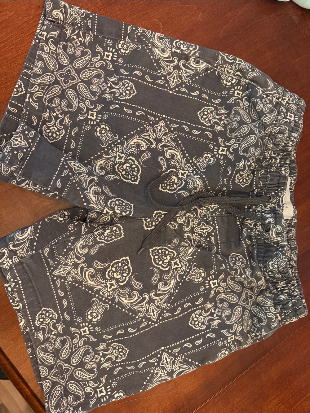 Pacsun Casual Gray Bandana-Print Men’s Drawstring Shorts
